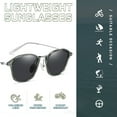 thumbnail image 3 of Anti-Ultraviolet Frame Glasses Fashion Personality Sunglasses, Made Of Tac, Tr, Metal-Gray, 3 of 5