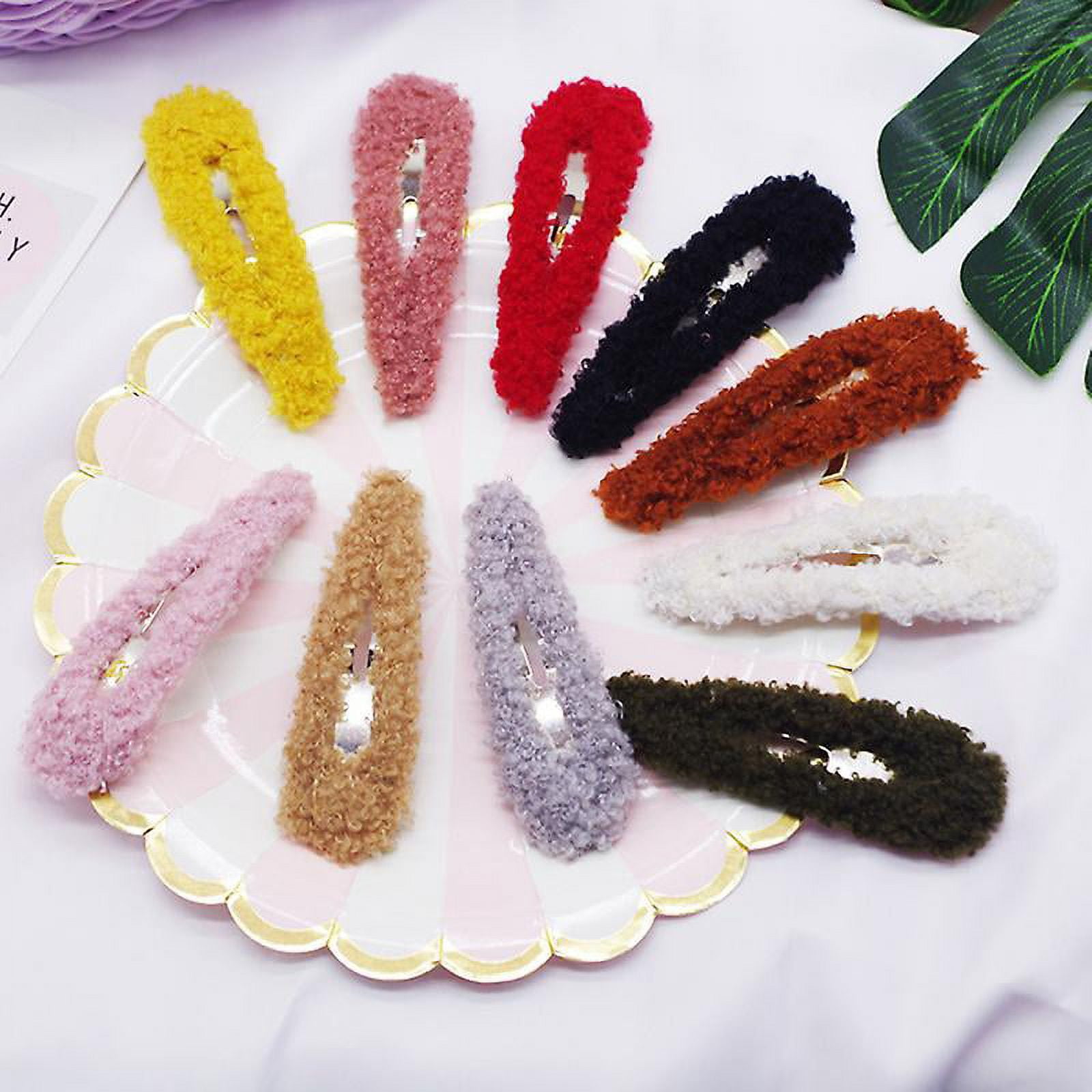 10pcs Plush Hair Clips