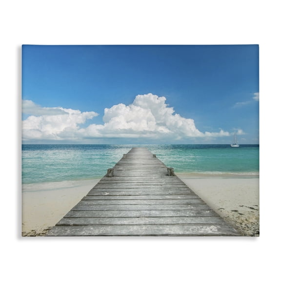 Stupell Industries Tropical Clear Blue Beach Sky Canvas Art, 40 x 30, by Danita Delimont
