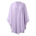 thumbnail image 3 of UJNDER Elegant Womens Chiffon Shawls and Wraps for Wedding Party Sheer Scarf Accessories for Evening Dresses Light Purple, 3 of 4