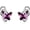 B - Purple, variant on Sterling Silver Infinity Butterfly Earrings Embellished with Crystals from Austria, Hypoallergenic Stud Earrings, Anniversary Birthday Butterfly Jewelry Gifts for Women