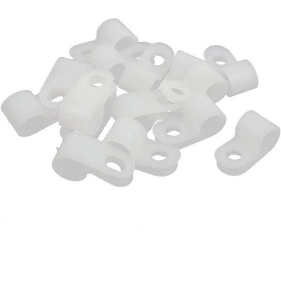 15Pcs creamywhite Nylon RType Cable Clamp 5/16" for Wire Hose Tube(Morsetto cavo RType in nylon bianco da 15Pcs da 5/16' 'per tubo flessibile