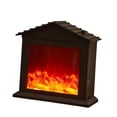 thumbnail image 1 of koolsoo Fireplace Lantern Fake Fireplace USB/Battery Powered Breath Lights LED Fire Lamp Triangular roof, 1 of 9