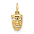 thumbnail image 4 of Finest Gold 15 mm 14K Comedy & Tragedy Charm Pendant, Yellow - 2 Piece, 4 of 4