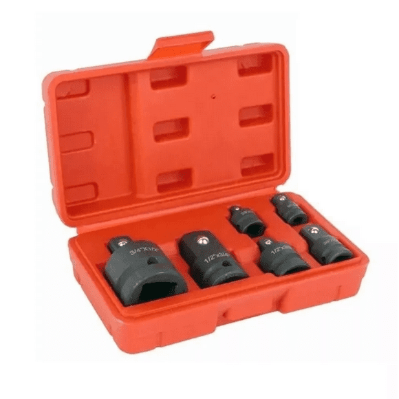 Juego Adaptadores Para Dados Y Llaves De Impacto 6 Pz Rojo/Negro