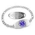 thumbnail image 1 of MedicEngraved Stainless Steel Custom Medical Alert Bracelet - 5mm Figaro Link, 1 of 8