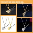 thumbnail image 3 of Miangastore Guitar Dangle Pendant Necklace 2Pcs Titanium Steel For Men And Women Assorted Color, 3 of 8