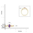 thumbnail image 4 of ANGARA Natural Criss-Cross Marquise Amethyst Solitaire Ring with Diamonds in 14K Yellow Gold for Women (Size-8x4mm) | February Birthstone, Anniversary, Jewelry Gift for Women | Natural Amethyst Ring, 4 of 8
