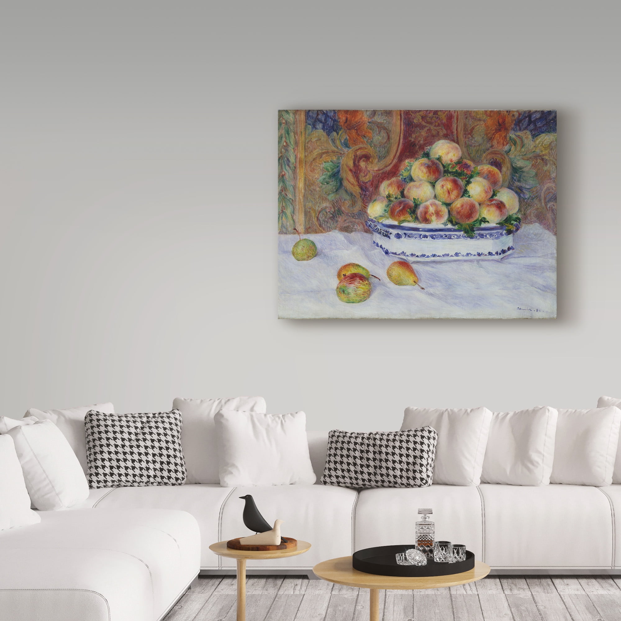 Trademark Fine Art 'Still Life With Peaches' Canvas Art by Pierre Auguste Renoir