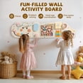 thumbnail image 5 of Robud Wooden Elephant Busy Board, Montessori Sensory Wall Toy with Bead Maze, Xylophone & Gear Toys for Toddlers 1-3, Educational Learning Toys for Fine Motor Skills, Gift for Boys Girls, Yellow, 5 of 5