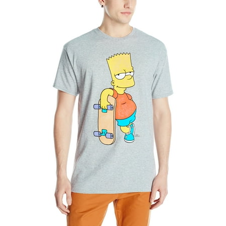 The Simpsons Mens T-Shirt - Bart Distressed Classic Skateboard