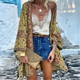 thumbnail image 5 of Jesscasday Women's Long Sleeve Swimsuit Cover Up Floral Print Beachwear Long Sleeve Blouse, 5 of 12