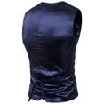 thumbnail image 2 of SWSMCLT Men's Slim Fit Waistcoat Formal Business V Neck Suit Vest Sleeveless Formal Top Navy 38, 2 of 4