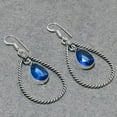 thumbnail image 2 of Tanzanite Pear Shape Gemstone Ethnic Drop Dangle Jewelry Earrings 2.20" MXE 5126, 2 of 2
