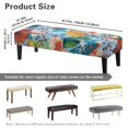 thumbnail image 7 of Whosucclay Colorful Monstera Palm Leaf Print Stretch Rectangle Dining Bench Cover - Anti-Dust Removable Bench Slipcover Machine Washable Seat Cushion Protector for Bedroom, Kitchen, Hotel, Banquet, 7 of 7