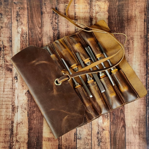 Leather Tool Roll up Pouch 12 Slots Portable Leather Tool Carry