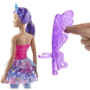 Barbie Dreamtopia Fairy Doll with Purple Hair, Removable Wings & Tiara Accessory