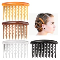 4 Pcs Plastic Teeth Hair Combs,17-Tooth Comb Hair Accessories for Fine Hair,Plastic Side Hair Twist Comb,Small Hair Clip Comb with Teeth,Hair Accessories Bridal Wedding Veil Comb for Women (4 Colors)