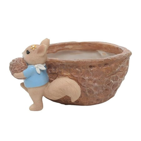 

Decorative Squirrel Flower Pot Holder Home Decor For Succulents Cacti Herbs