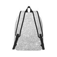 thumbnail image 2 of Honeii Silver Glitter Print Canvas College Laptop Backpack, Durable Rucksack Travel Notebook Bag School Backpack Book Bag for Men Women-Medium, 2 of 7
