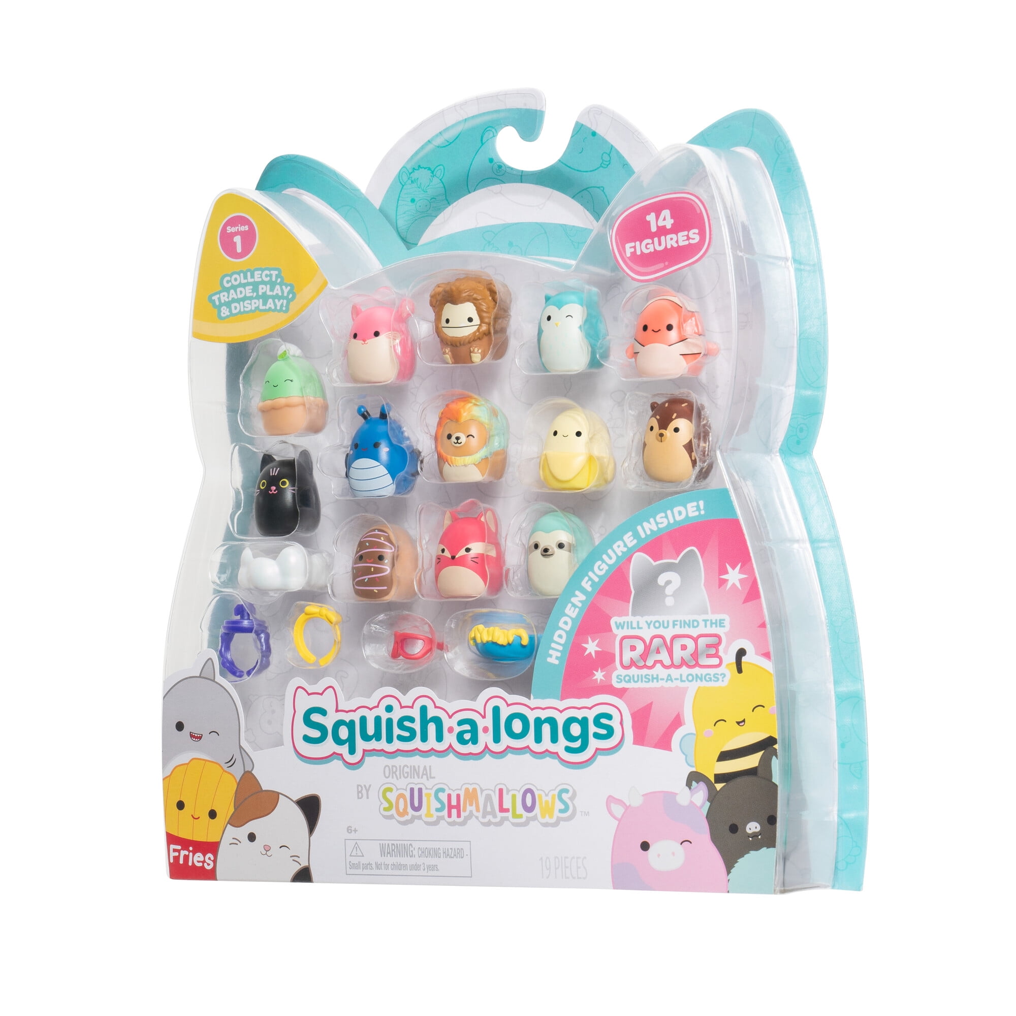 Squish-a-longs by Original Squishmallows 14 Pack - (14) 1 inch Mini-Squish with Accessories