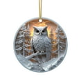 thumbnail image 2 of Fiudx Adorno para Coche de Búho y Lobo, Colgante Acrílico Personalizado, Regalo Festivo, Adorno con Temática Forestal, Ideal para Colgar En El Árbol de Navidad, Ideal para Amantes de Los Búhos y Los, 2 of 7