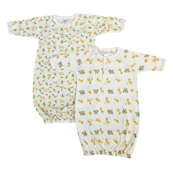 Bambini Layette Unisex Newborn Baby 2 Piece Gown Set