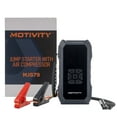 thumbnail image 2 of MOTIVITY 4-in-1 Portable Automotive Jump Starter with Air Compressor  1000A Peak, USB & 12V DC Charging, 150 PSI, LED Flashight, LCD Display  for Cars, Motorcycles, ATVs & More, 2 of 9