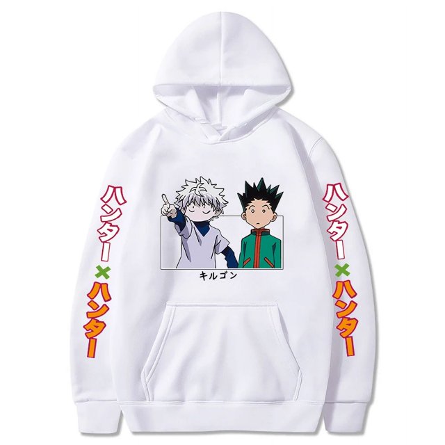 Hunter X Hunter Japón Anime hombres mujeres sudaderas con capucha Harajuku Gon Killua estampado de talla grande sudadera Unisex Otoño Invierno ropa de calle