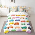 thumbnail image 2 of Castle Fairy Teens Kawaii Colorful Car Bedding Comforter Set,Cartoon Queen Bedding Sets, 2 of 8