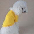 thumbnail image 5 of Farfi Pet Shirt Lapel Design Sweat-absorbent Solid Color Dog Two-legged T-shirt for Summer (Yellow,L), 5 of 13