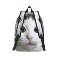 thumbnail image 2 of Naloa Funny Cat Canvas Backpack for Men Women Rucksack Casual Travel Daypack College Tote Satchel Bookbag for Teens-Small, 2 of 7