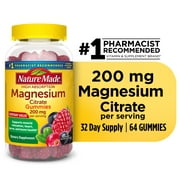 Angle View: Nature Made High Absorption Magnesium Citrate 200mg Gummies, 64 Count