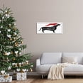 thumbnail image 2 of Funny Feliz Naughty Dog Dachshund Holiday Graphic Art White Framed Art Print Wall Art, 2 of 7