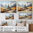 thumbnail image 4 of Designart "Echo of Mountain Spiritual Stone" Landscapes Floater Framed Wall Art Living Room, 4 of 7