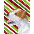 thumbnail image 1 of 11 x 15 In. Jack Russell Terrier Candy Cane Holiday Christmas Flag, Garden Size, 1 of 1