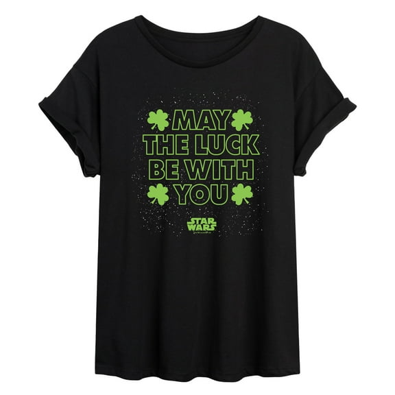 Star Wars - St. Patrick's Day May Luck Be With You - Women's Oversized Graphic T-Shirt