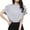 Gray, variant on Womens Tops Casual Cotton Short Sleeve Crew Neck Shirts for Women Fashion Casual Loose Basic Tshirt Blouses (White L)