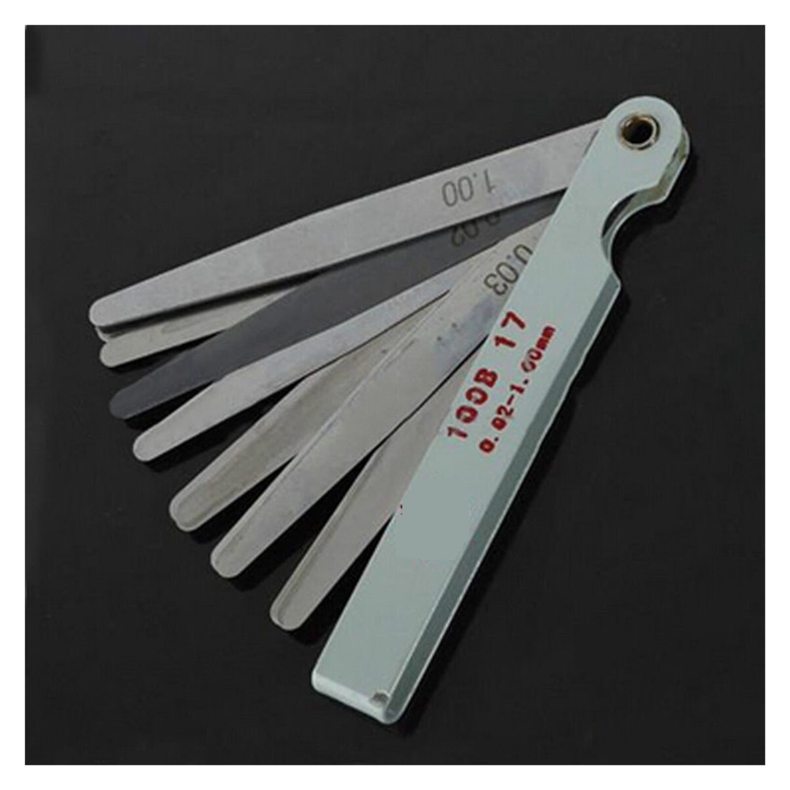 0.02 To 1mm 17 Blade Thickness Gap Metric Filler Feeler Gauge Measure Tool For Feeler Gauge Valve Shim Use ,Easy to Use