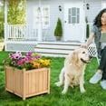 thumbnail image 5 of Gymax Garden Wooden Planter Box Folding Raised  Outdoor Plant Container w/ Drainage Hole, 5 of 10