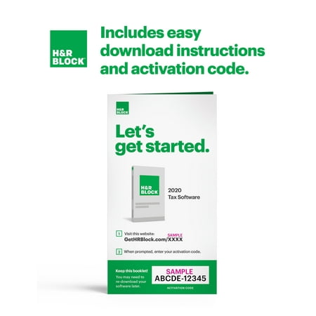 H&R Block Tax Software Deluxe+State 2020 - Windows, Mac
