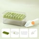 thumbnail image 5 of Aparatos de cocina, accesorios, utensilios, bandejas de hielo, bandeja para cubitos de hielo con tapa y recipiente, 32 moldes para cubitos de hielo, fácil de desmoldar y ahorra espacio, juego de recip, 5 of 8