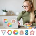 thumbnail image 3 of Lindbes 48Pcs Calm Stickers Set 6 Styles Tactile Rough Textured Stickers Reusable Sensory Stickers with Strong Adhesive Backing for Kids Adults School Classroom, 3 of 9
