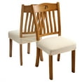 thumbnail image 3 of Fuloon 4 Pack Chair Covers Stretch Removable Washable Anti-Dust Lattice Chair Seat Slipcovers (Beige), 3 of 10