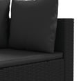thumbnail image 6 of vidaXL 8 Piece Patio Sofa Set with Cushions Black Poly Rattan, 6 of 11
