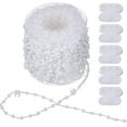 thumbnail image 1 of Cadena para persianas verticales de 20 m - Accesorios para persianas verticales y 5 conectores para cordones - Cadena inferior para persianas verticales de 89 mm, color blanco, 1 of 5