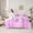 Purple, variant on Manfei Kids Children Cartoon Ribbon Bow-Tie Twin Bedding Sets 7-Piece,Love Heart Print Bedding Comforter Set Microfiber,Geometric Stripes Breathable Sheet Sets,Breathable Home Decor,Reversible