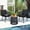 Black, variant on TUAREX 3 Piece Wicker Patio Bistro Set, Outdoor All-Weather Rattan Conversation Set with 2 Chairs and Glass Table for Balcony, Porch, Backyard, Black