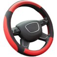 thumbnail image 1 of Funda de volante universal antideslizante y transpirable para coche, funda de volante de piel de microfibra (36-38 cm) (roja), 1 of 3