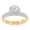 Vermeil, variant on AFFY Halo Bridal Set Ring for Women, 1.00 Carat (ctw) Round Cut Lab Grown Diamond Wedding Ring Set in 14K White Gold Plated 925 Sterling Silver Jewelry Gift for Her Size 9.5